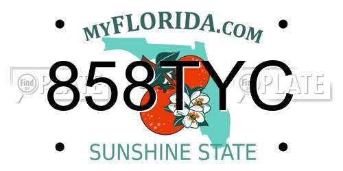 858TYC Florida License Plate