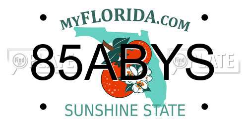 85ABYS Florida License Plate