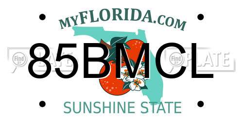 85BMCL Florida License Plate