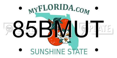 85BMUT Florida License Plate