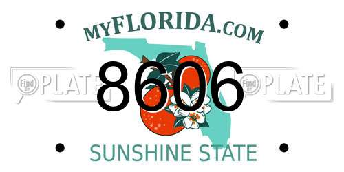 8606 Florida License Plate