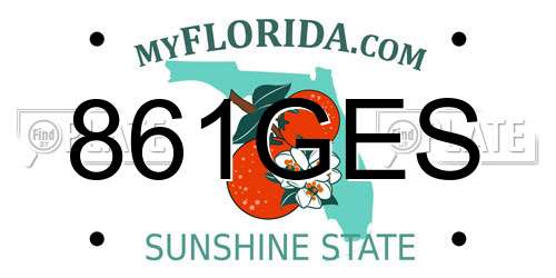 861GES Florida License Plate
