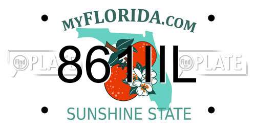 861IIL Florida License Plate
