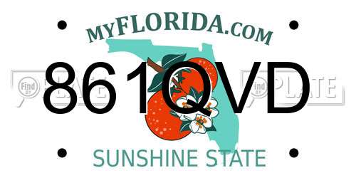 861QVD Florida License Plate
