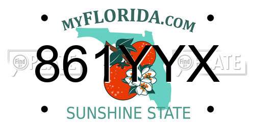 861YYX Florida License Plate