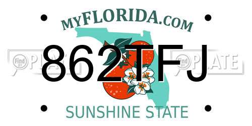 862TFJ Florida License Plate
