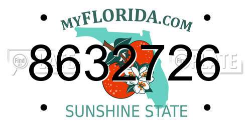 8632726 Florida License Plate