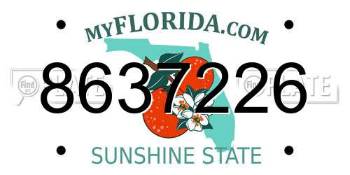 8637226 Florida License Plate