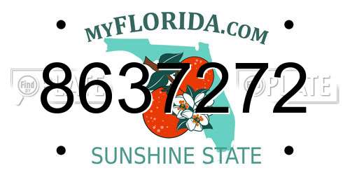 8637272 Florida License Plate