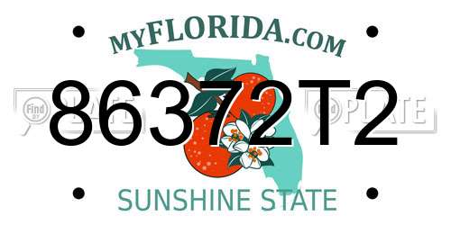 86372T2 Florida License Plate