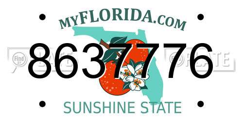 8637776 Florida License Plate