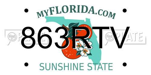 863RTV Florida License Plate