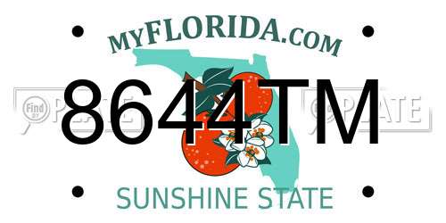 8644TM Florida License Plate