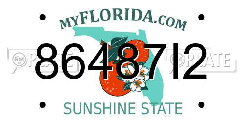 86487I2 Florida License Plate