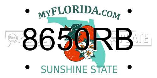 8650RB Florida License Plate