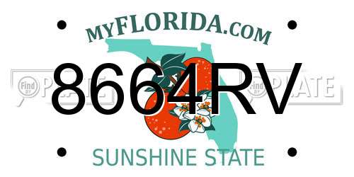 8664RV Florida License Plate