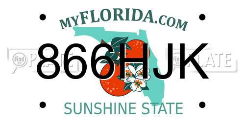 866HJK Florida License Plate