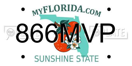 866MVP Florida License Plate