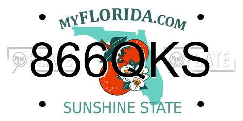 866QKS Florida License Plate