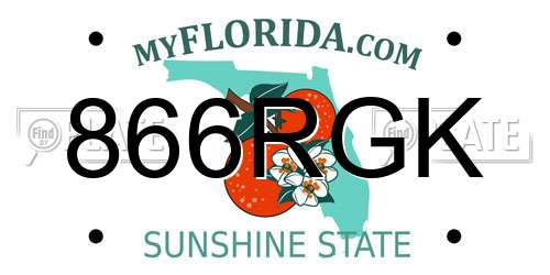 866RGK Florida License Plate