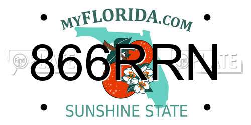 866RRN Florida License Plate