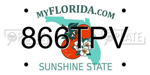 866TPV Florida License Plate