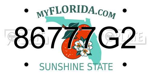 86777G2 Florida License Plate