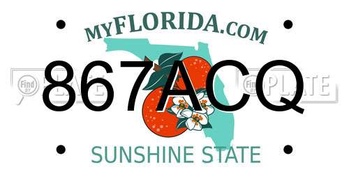 867ACQ Florida License Plate
