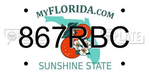 867RBC Florida License Plate