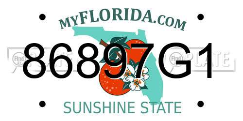 86897G1 Florida License Plate