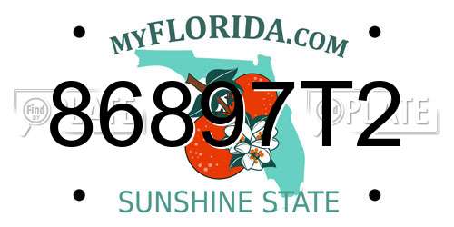 86897T2 Florida License Plate