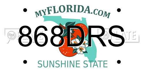868DRS Florida License Plate
