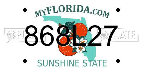 868L27 Florida License Plate
