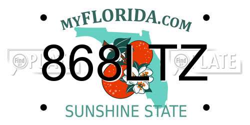 868LTZ Florida License Plate