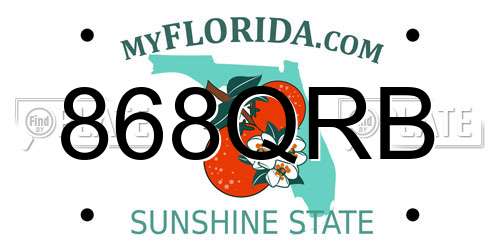 868QRB Florida License Plate