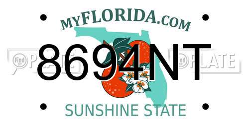 8694NT Florida License Plate