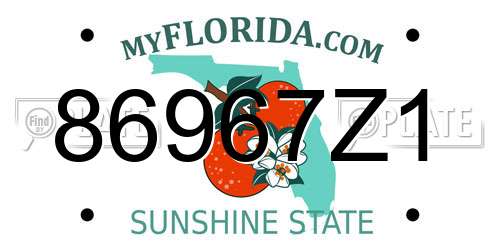 86967Z1 Florida License Plate