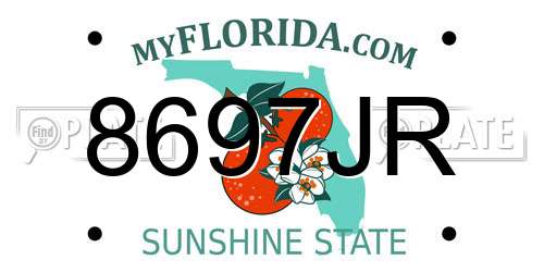 8697JR Florida License Plate
