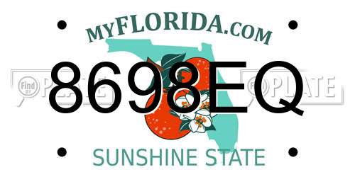 8698EQ Florida License Plate
