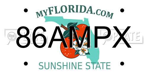 86AMPX Florida License Plate