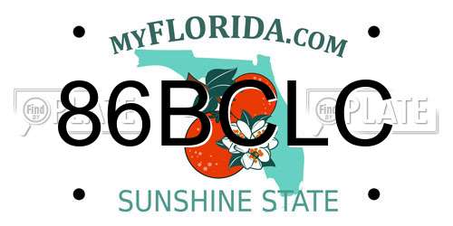 86BCLC Florida License Plate