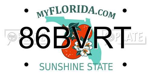86BVRT Florida License Plate