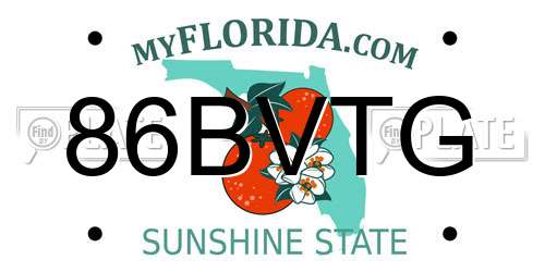 86BVTG Florida License Plate