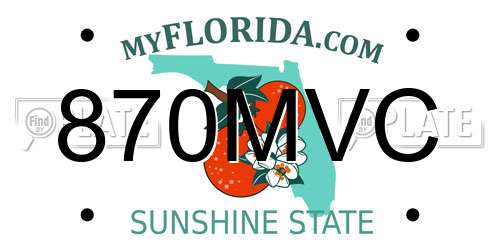 870MVC Florida License Plate