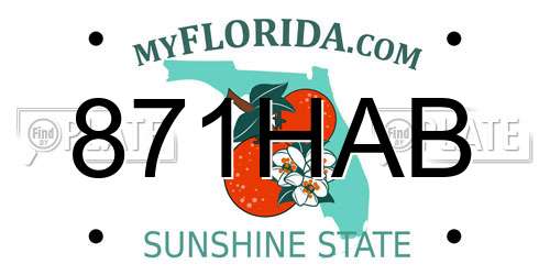 871HAB Florida License Plate