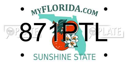871PTL Florida License Plate