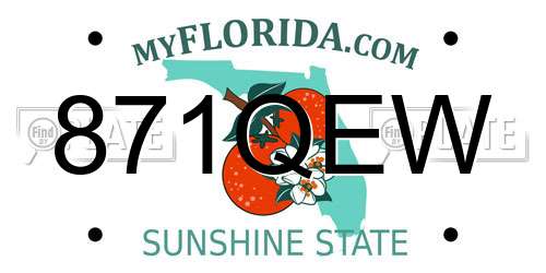 871QEW Florida License Plate