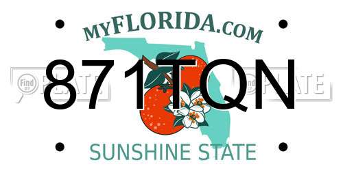 871TQN Florida License Plate