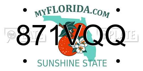 871VQQ Florida License Plate