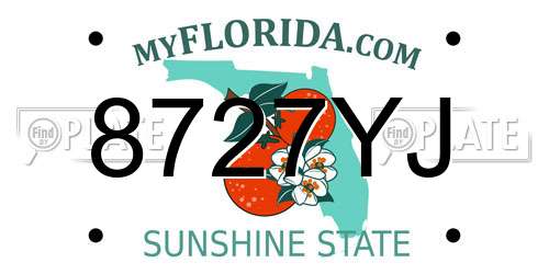8727YJ Florida License Plate